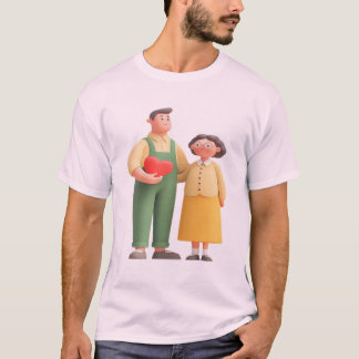 T-shirt Grands-parents Amour Éternel PNG - Joli Couple Âg