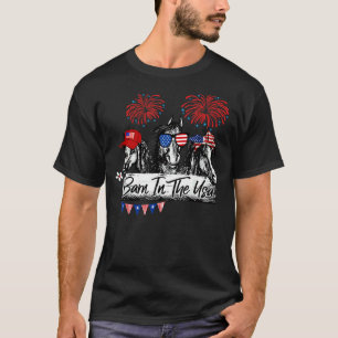 T-shirt Grange Aux États-Unis Chevaux Cheval 4 Juillet