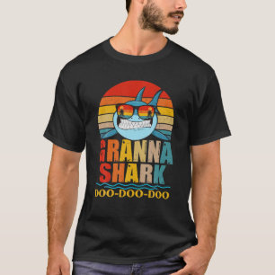 T-shirt Granna Shark Doo Doo Fête des mères Rétro Vinta
