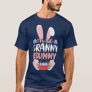 T-shirt Granny Bunny  Grandma Easter Bunny Colourful Eggs 