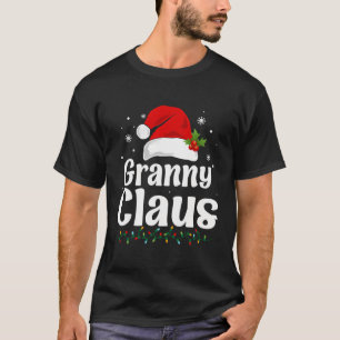 T-shirt Granny Claus Santa Hat Coeur Noël Amour