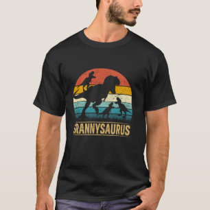T-shirt Granny Dinosaur T Rex Grannysaurus 3 enfants Funny