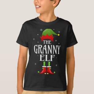 T-shirt Granny Elf Xmas Correspondant Famille Groupe Noël 