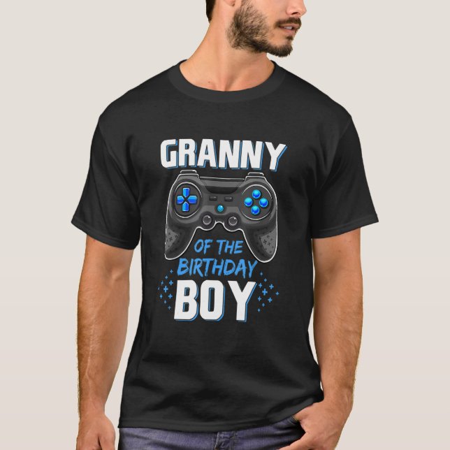 T-shirt Granny of the Birthday Party Boy Matching Family V (Devant)