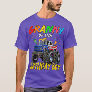 T-shirt Granny The Birthday Boy Monster Truck Birthday Par