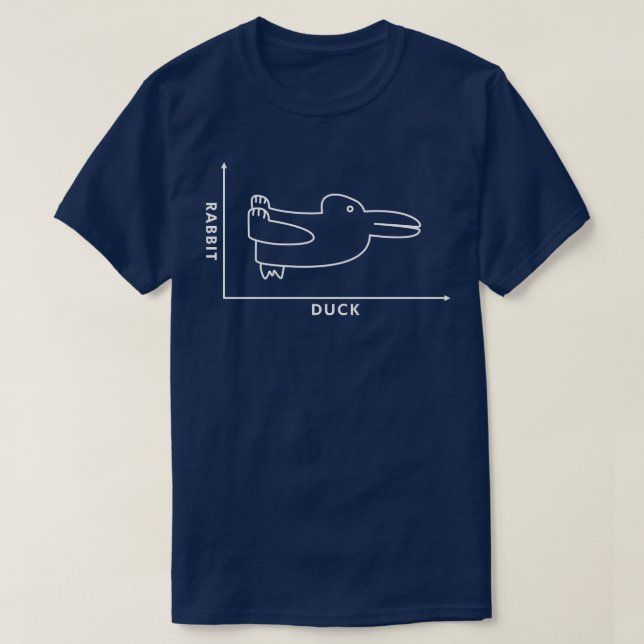 T-shirt Graphe de lapin de canard (Design devant)