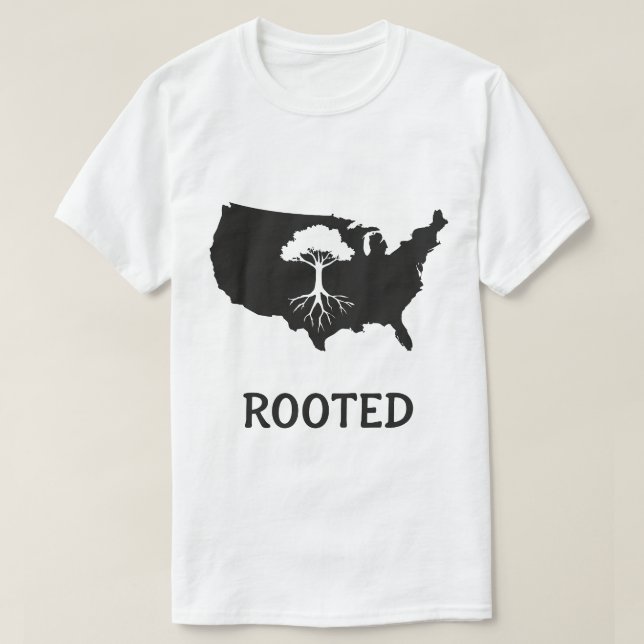 T-shirt Graphic Arbre des États-Unis enraciné (Design devant)