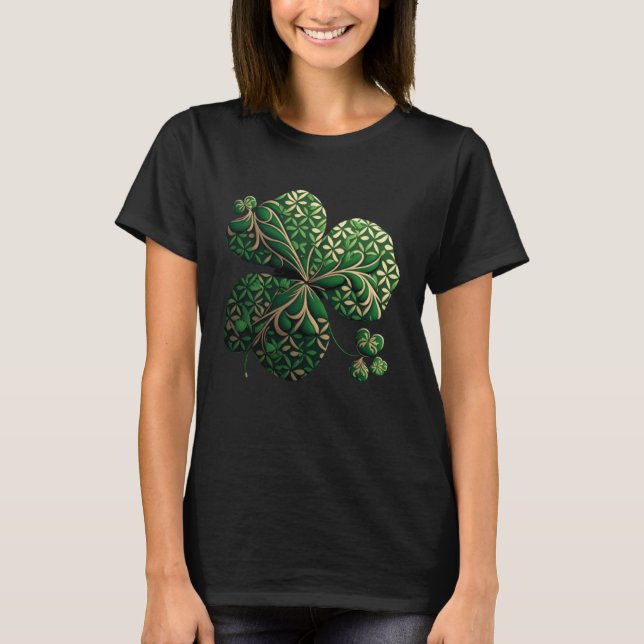 T-shirt Graphic C Leaf Lucky St Patrick s Celebration Wear (Devant)