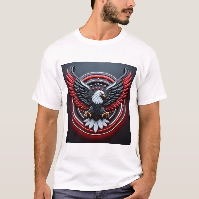 T-shirt Graphic d'aigle américain (Devant)
