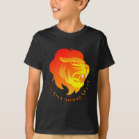 T-Shirt graphic design  with animal lion face