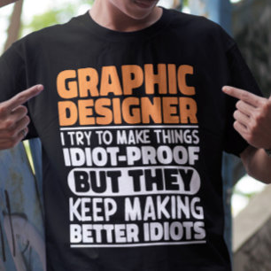T-shirt Graphic Designer J'Essaie De Rendre Les Choses Dit