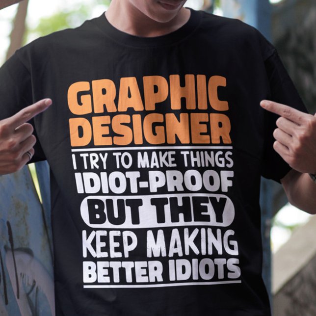 T-shirt Graphic Designer J'Essaie De Rendre Les Choses Dit (Créateur téléchargé)
