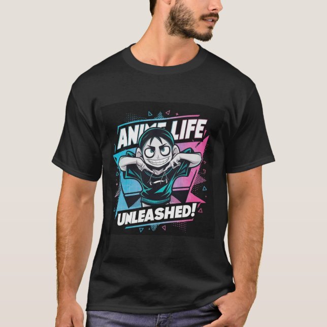 T-shirt Graphic Unleashed Anime (Devant)