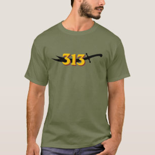 T-shirt graphique 313 Conception de nombre minim