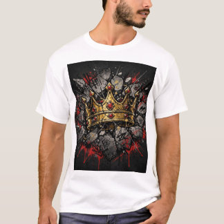 T-shirt graphique à couronne d'art de rue - Couron