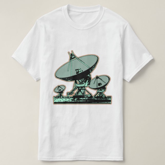 T-shirt Graphique à écran satellite rétro (Design devant)