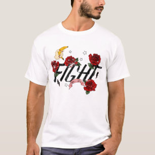 T-shirt graphique à motif floral de combat audacie