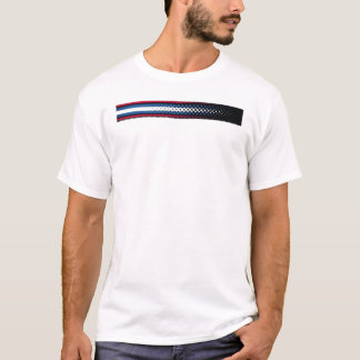 T-Shirt Graphique à Rayures Dégradées Minimaliste