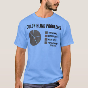 T-shirt Graphique à secteurs Mens Color Blind Problèmes 