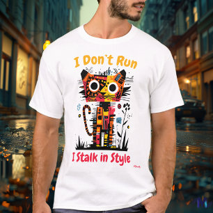 T-Shirt graphique abstrait au tigre vibrant