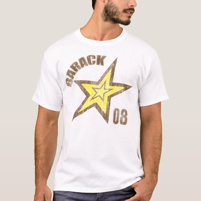 T-shirt graphique affligé par cru de l'étoile O8 (Devant)
