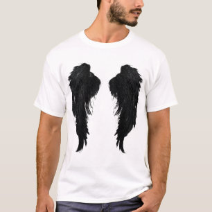T-Shirt Graphique Ailes d'Ange Noir