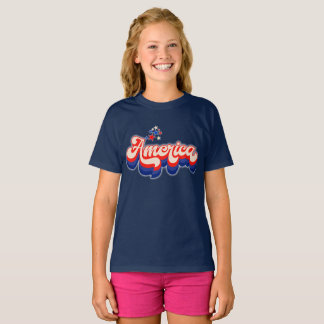 T-shirt graphique « America » pour enfants – Patri