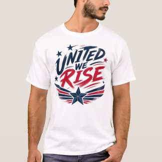 T-shirt Graphique Américaine Patriotique Unis Nous Nous Él
