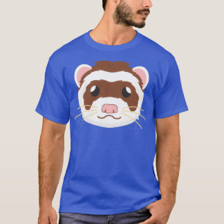 T-shirt Graphique Amoureux des animaux Ferret Face Ferret