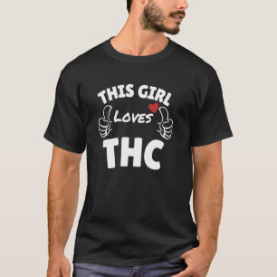 T-shirt Graphique amusant-Cette fille aime THC