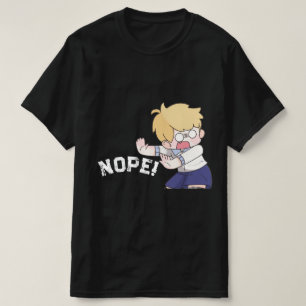 T-Shirt Graphique Anime Nope Meme Garçon Blond M