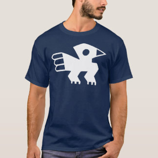 T-shirt Graphique antique blanc de symbole d'oiseau d'Inca