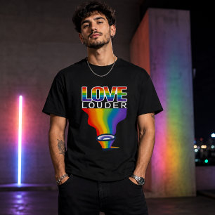 T-Shirt Graphique Arc-en-Ciel LGBTQ+ Fierté "AIME