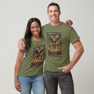 T-shirt Graphique "ARMÉE" avec aigle et drapeau