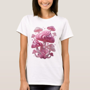 T-shirt graphique avec champignons roses PINK en g