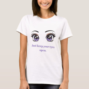 T-shirt graphique avec citation inspirante - Yeux 