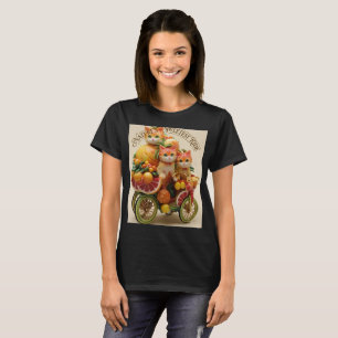 T-shirt graphique avec des chats mignons et un cha