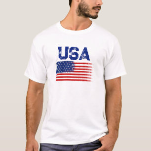 T-Shirt graphique avec drapeau patriotique vintage