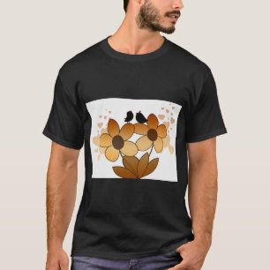 T-shirt graphique avec gazouillis d'oiseau