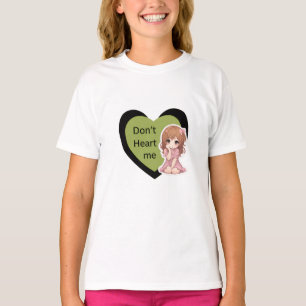 T-shirt graphique avec une jolie fille d'anime pou