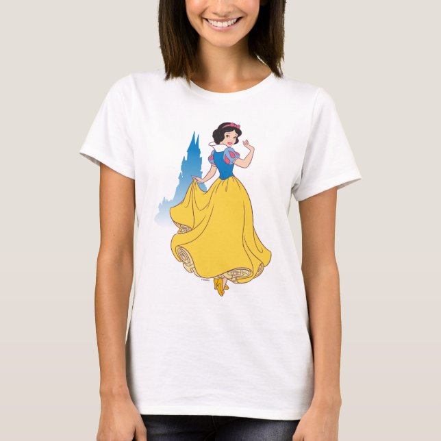 T-shirt Graphique blanc et château de neige (Devant)