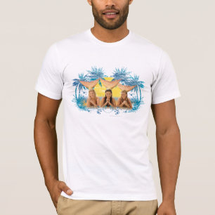 T-shirt Graphique bleu de palmier de groupe