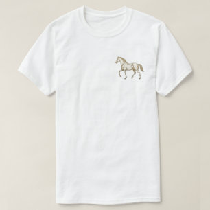 T-Shirt Graphique Cheval Or Vintage
