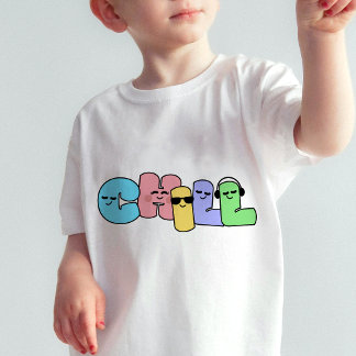 T-shirt graphique CHILL drôle pour enfants | DP7Ar