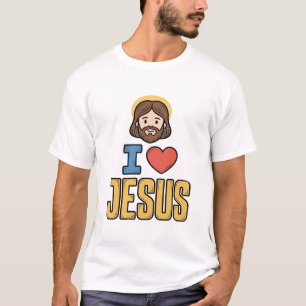 T-shirt Graphique chrétien vintage j'aime Jésus
