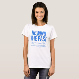 T-shirt graphique Cobalt Blue Rewind The Past Y2K