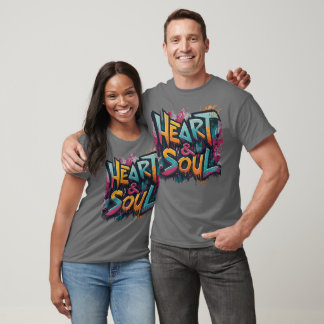 T-shirt graphique coeur et âme