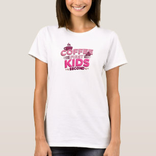 T-shirt graphique COFEE D'ABORD ENFANTS ENSUITE ac