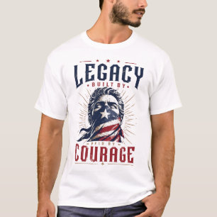 T-Shirt Graphique Courage Patriotique de Style Ame