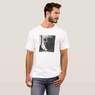 T-Shirt Graphique Crâne dans les Bois Gothique S